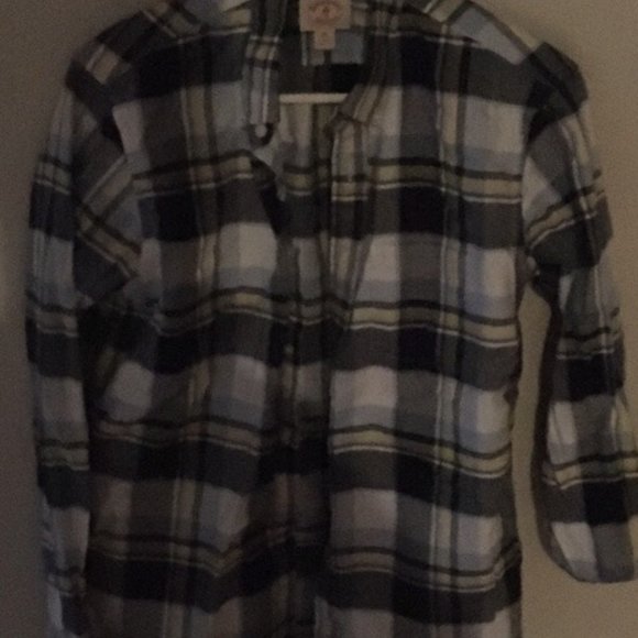 Yellow and Blue flannel Button up - Picture 1 of 1